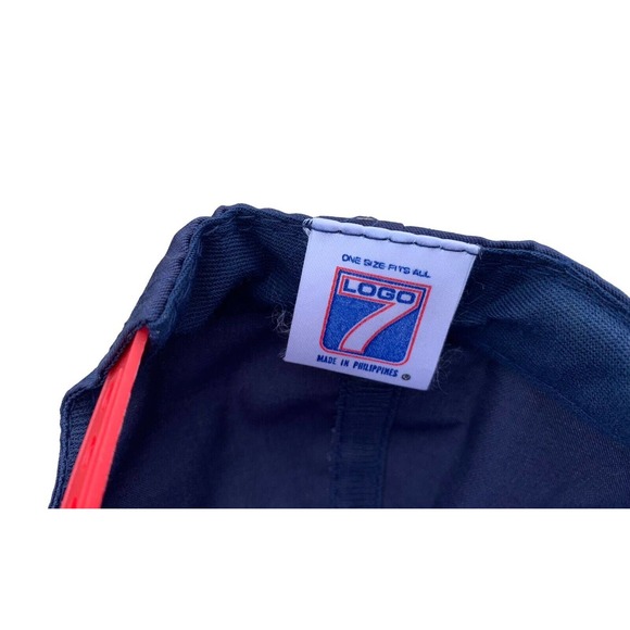 Vintage 90s Logo 7 Olympic Games Navy Red Snapback Hat Cap - Picture 7 of 7